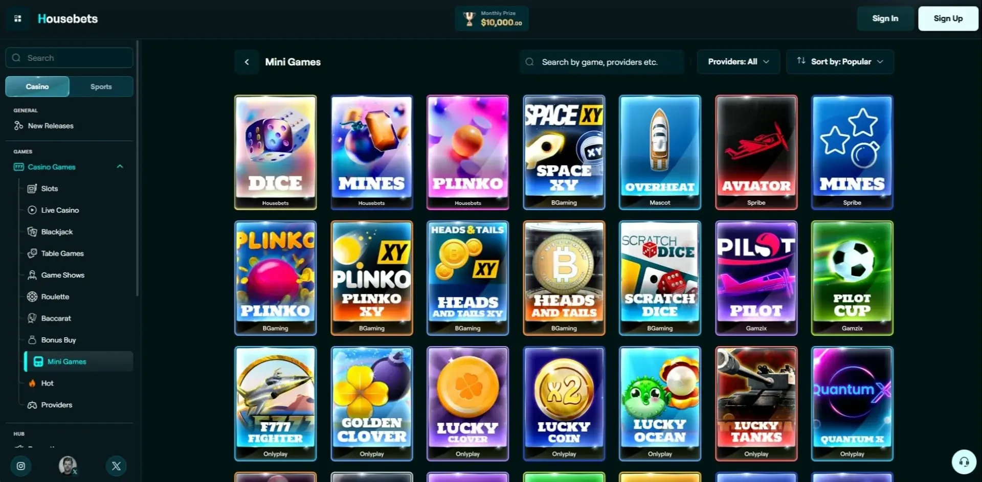 Explore Housebets Slots, Live Dealer Games and Casino Tables image 3